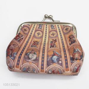 Stately Church Frescoes Printed PU Leather Travel Toiletry Bag Coin Purse