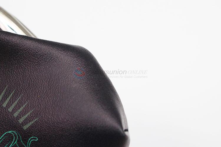 Custom Black Color Insect Printed PU Leather Coin Purses with Low Price