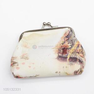 Promotion Chinese Paintings Mini PU Leather Coin Purse