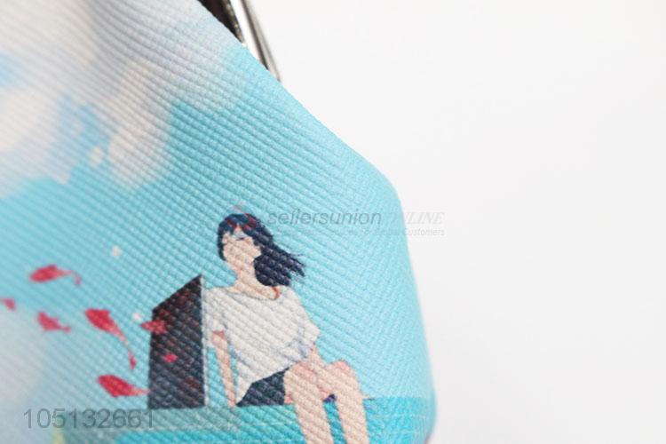 Pretty Cute Cartoon Girl Pattern Coin Purse Small Change Bag