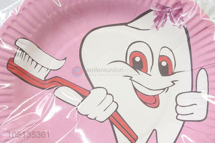 Wholesale Popular 10pcs Cartoon Printed Cake Disposable Round Paper Plate