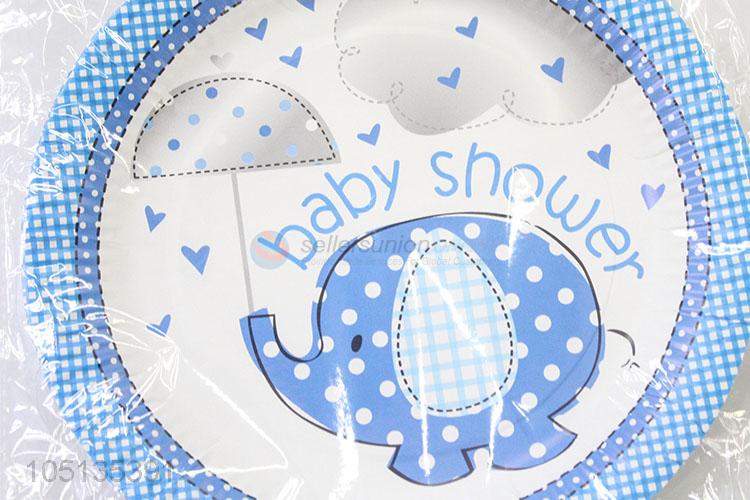 Factory Wholesale 10pcs Cake Paper Plates for Baby Shower Birthday Party Decor