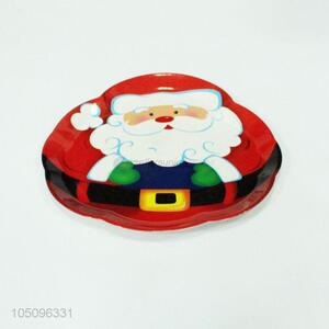 Father Christams Plastic Plate  for Decorations