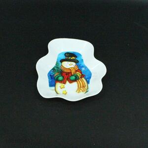 Cheap Price Christmas Snowman Pattern Plate