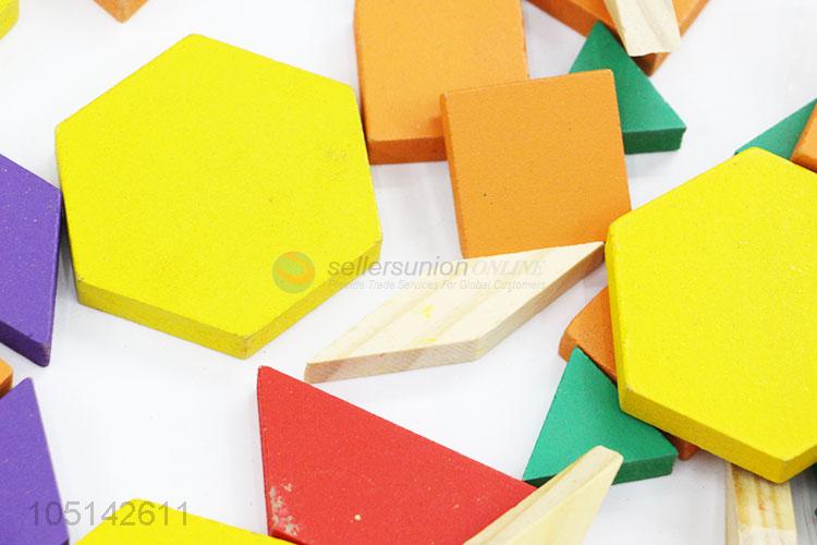 Promotional Low Price Colorful Wooden Building Block Toys for Kids