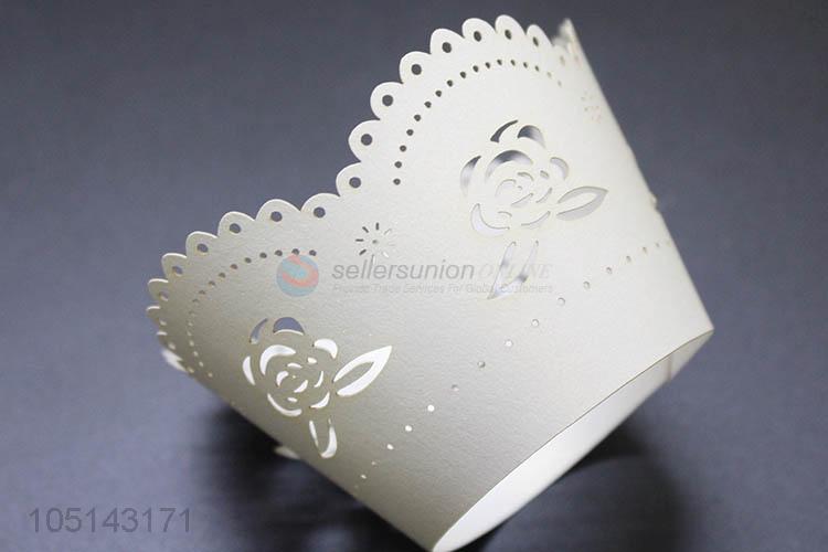 Bottom price laser cut paper cakecup w/o bottle