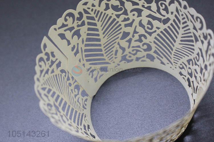 Factory OEM delicate laser cut paper bottomless cakecup