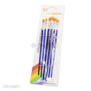 China Factory Price 6 Pcs/Set New Nylon Wooden Handle Paint Brush Set