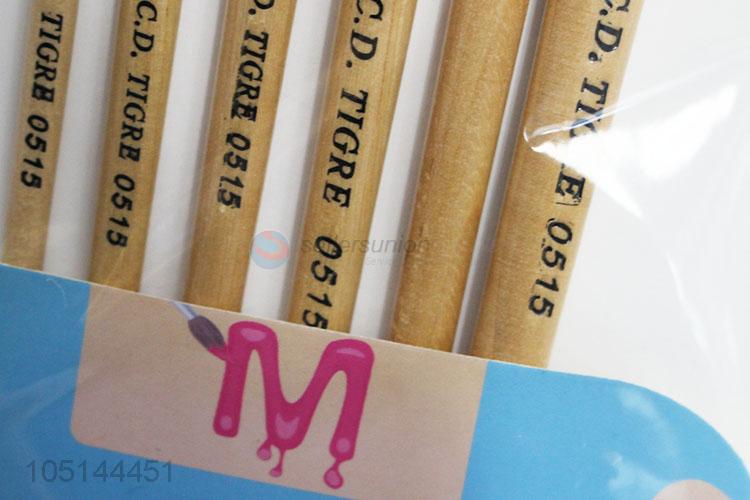 New Style 6 Pcs/Set Watercolor Gouache Paint Brushes Set