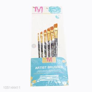 Best Low Price 6 Pcs/Set Watercolor Brush Oil Wooden Drawing Painting Nylon Hair