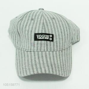 Grey Color Fashion Striped Baseball Cap