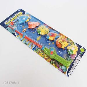 Children boy girl fishing toy set