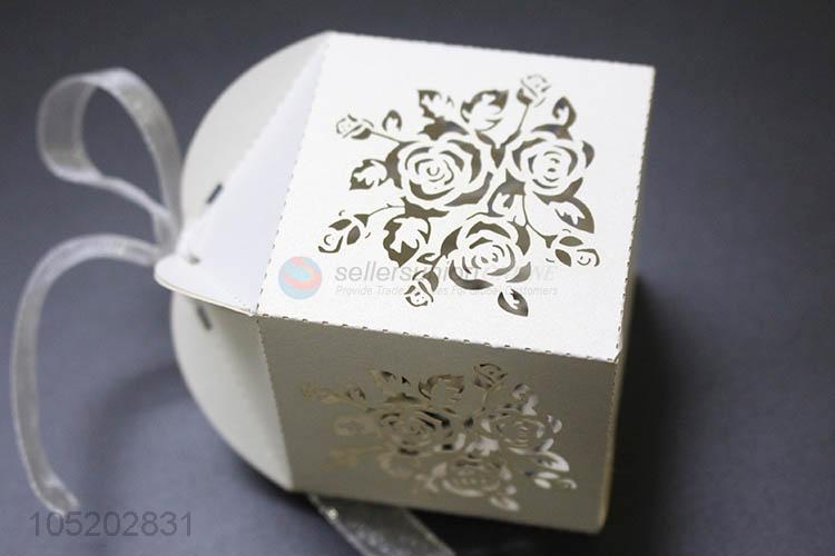 Wholesale new style laser cut guest candy wedding boxes