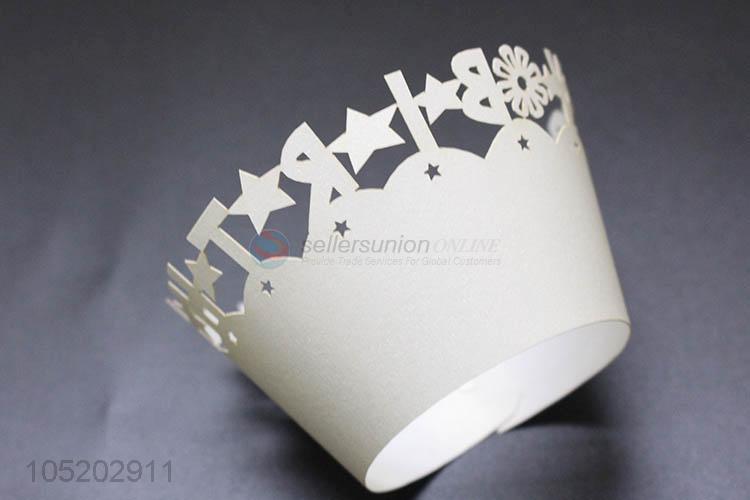 Super quality wedding favor party supplies laser cut cup cake wrappers