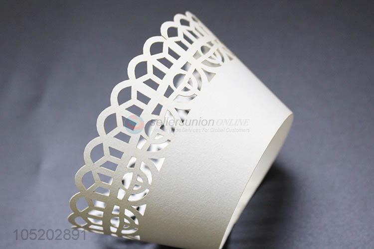 Top manufacturer wedding favor party supplies laser cut cup cake wrappers