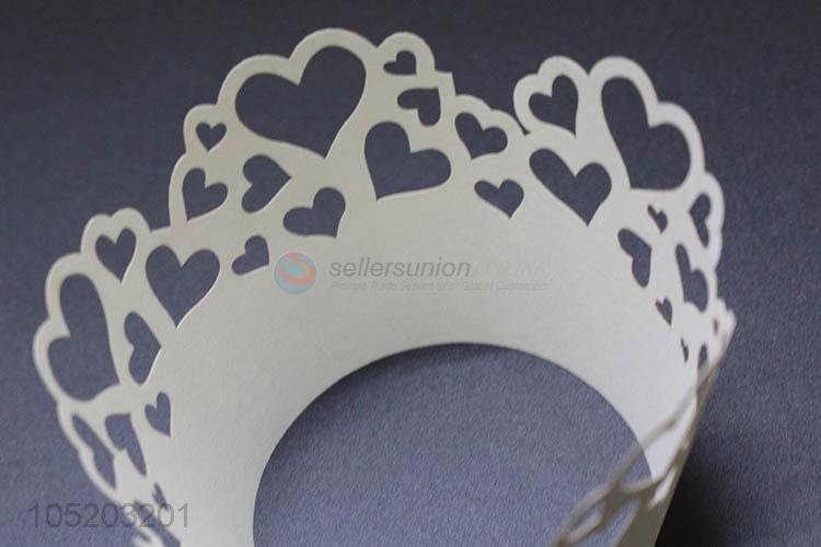 Wholesale low price cupcake wrapper laser cut paper cake holder for party decoration