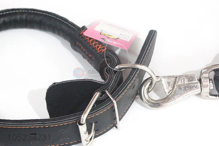 Wholesale low price pu dog collar+leash