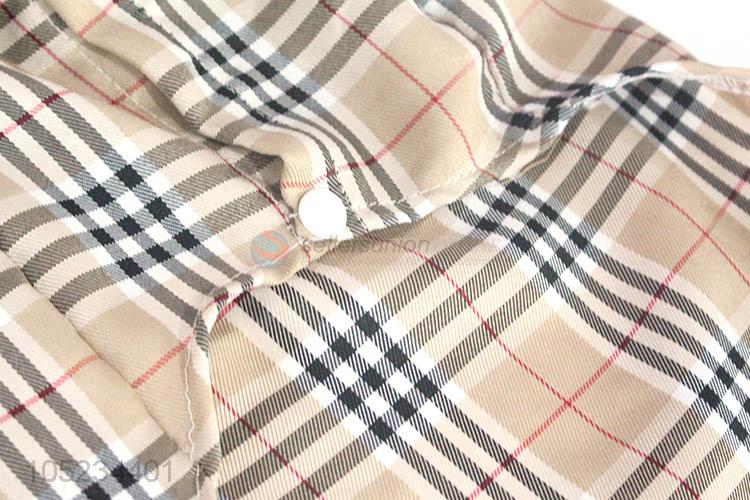 Factory directly sell check pattern dog clothes