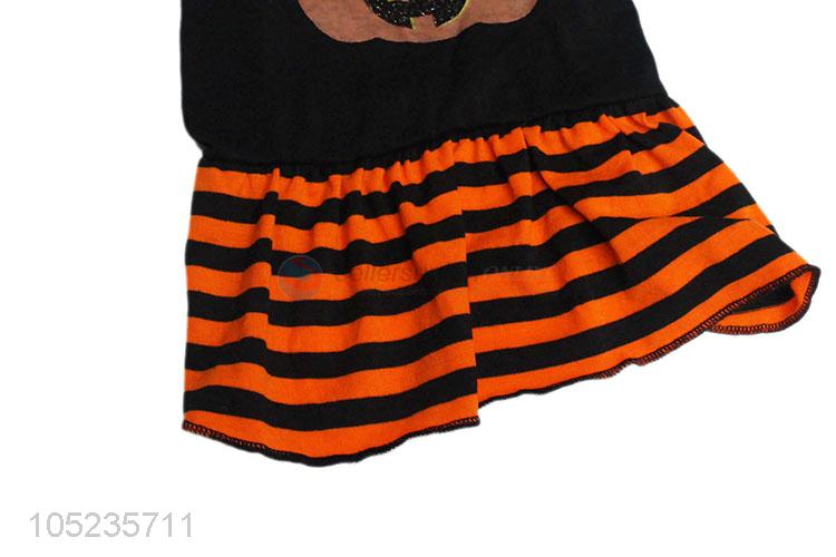 Cheap and High Quality Cute Pumpkin Printing Pet Dress