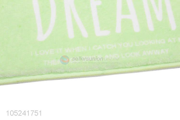 Top Sale Green Bath Mat Flannel Non-Slip Bathroom Mat Carpet