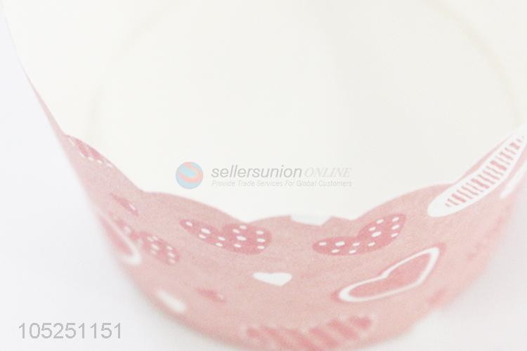 Heart Pattern Paper Cupcake Case Disposable Cake Cup