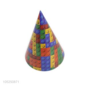 Wholesale Building Block Pattern Party Hat