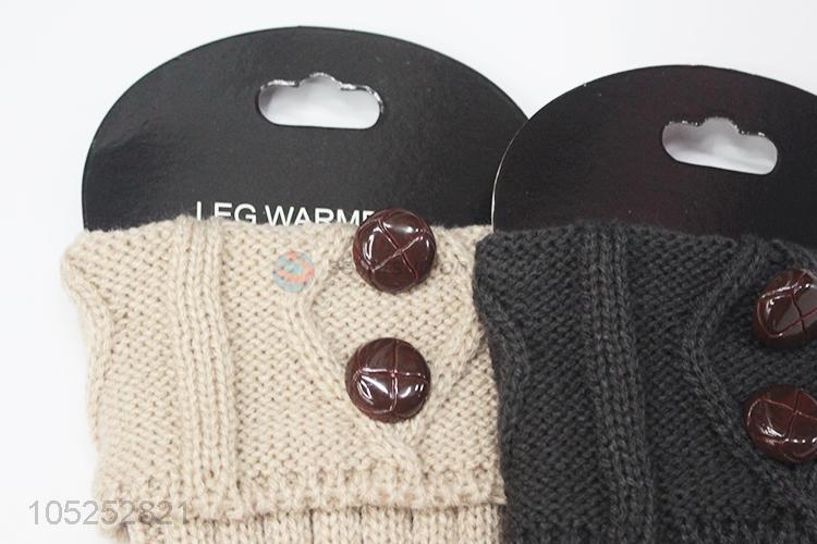 Premium quality women 2 colors knitted leg warmer