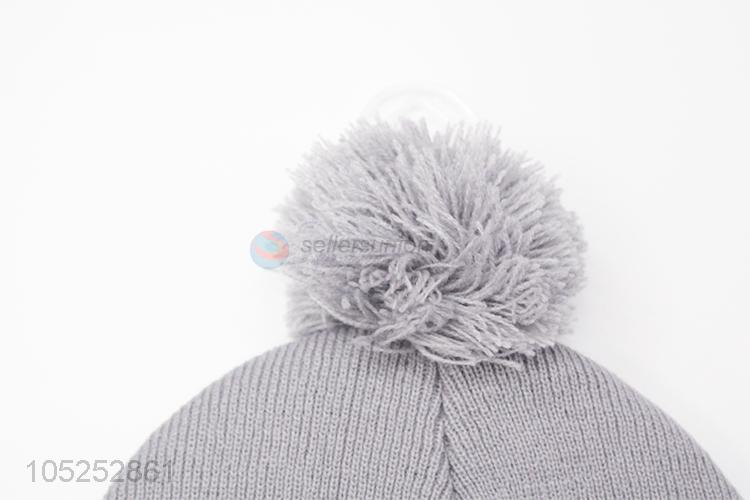 Wholesale promotional winter crimping embroidered knitted cap