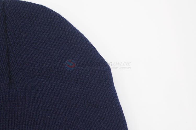 Competitive price winter crimping embroidered knitted hat