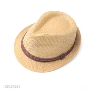 Simple Style Summer Paper Straw Fedora Hat Sun Hat