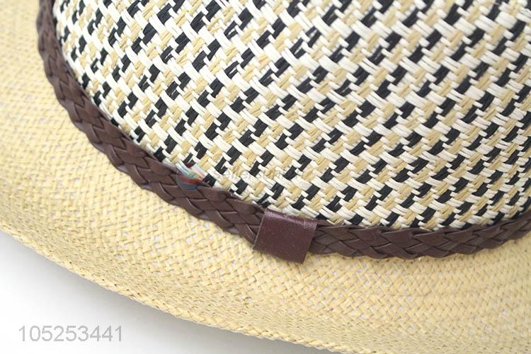 New Design Paper Straw Hat Fedora Billycock Hat