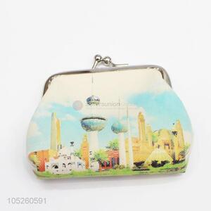 Printed PU Leather Beautiful Landscape Printed Coin Purse  for Women