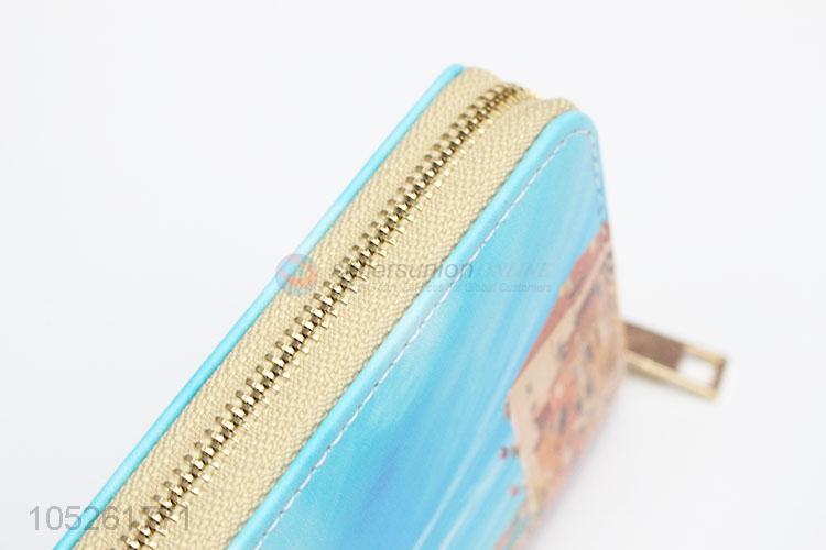 Beautiful Buildings Printed PU Leather Travel Woman Long Wallet