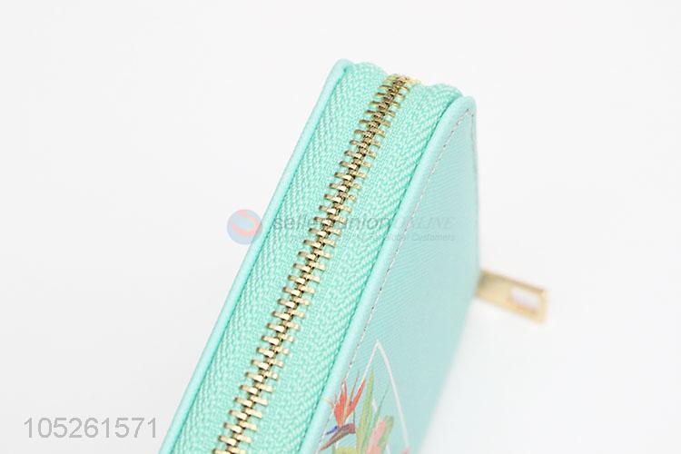 Long Style Women'S Wallet Flower Printed Money Clip