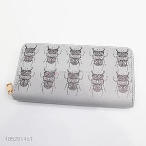 Cartoon Insect Printed Zipper Long Style Lady Money Bag Women Wallet