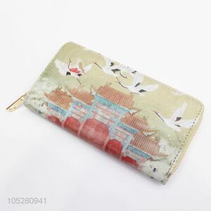 Wholesale Classical Painting Purse Long Wallet Women