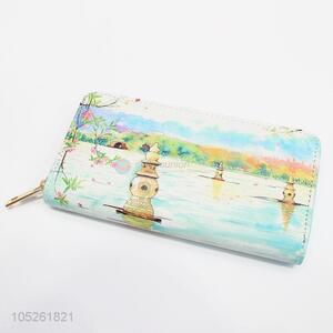 Portable Card Purse West Lake Scenery Pattern Wallet Women for Wholesale