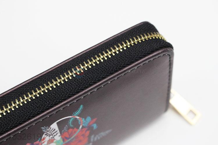 Black Color Trendy Evening Clutch Long Wallet for Party