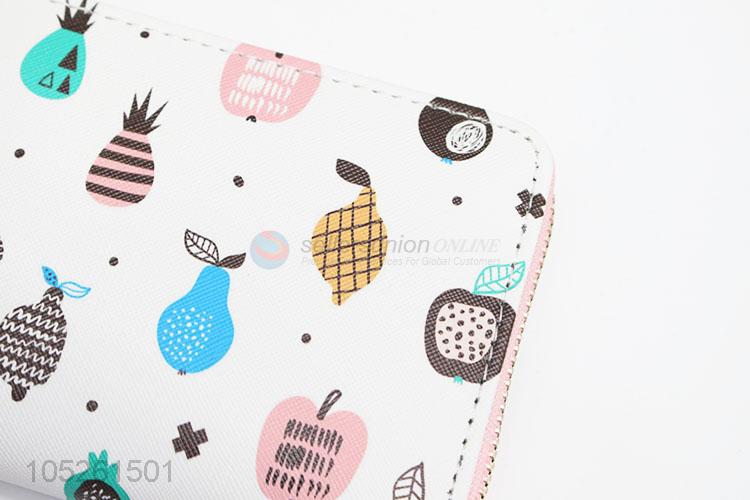 Luxury Brand Cute Fruit Pattern Woman Wallet Hand Purse for Sale