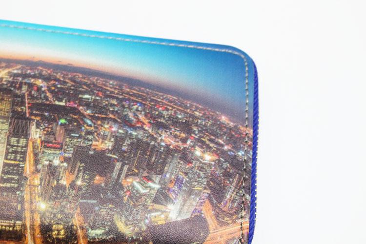 Popular Night View Printing Women Wallets PU Leather Wallet Purse