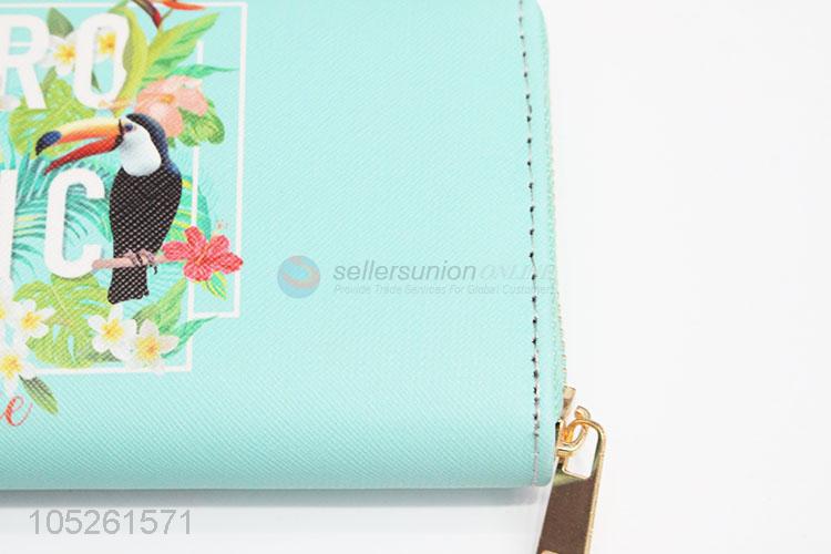 Long Style Women'S Wallet Flower Printed Money Clip