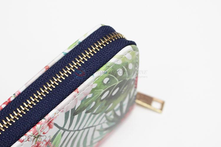 Novelty Gifts Colorful Flower Pattern Long Wallet for Women