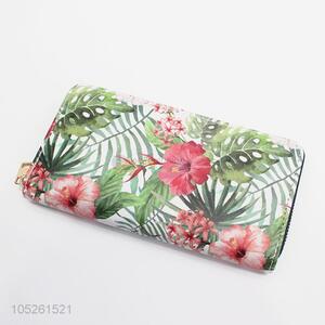 Novelty Gifts Colorful Flower Pattern Long Wallet for Women