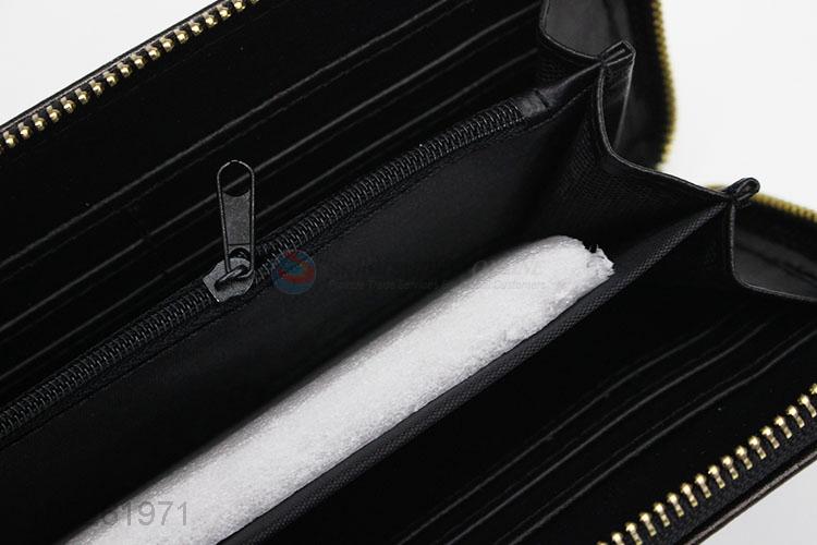 Black Color Trendy Evening Clutch Long Wallet for Party