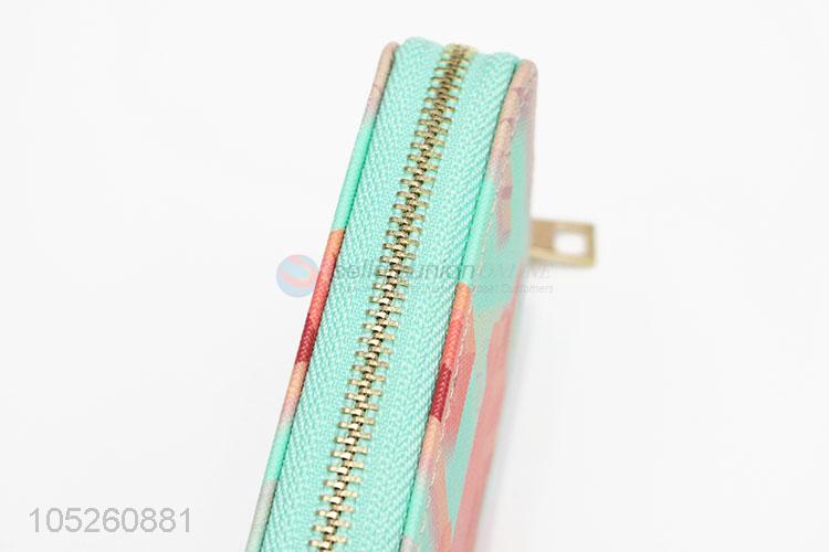 Retro Women PU Leather Abstract Painting Clutch Wallet