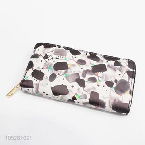 Trendy Women Wallet Folded Money Holder Cartoon Printed Lady Clutch Bag