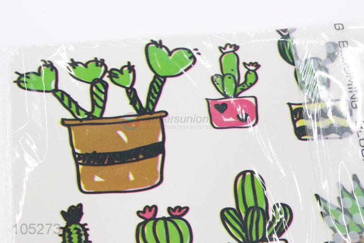 Eco-Friendly Cute Cactus Pattern 6Pcs/Set Kitchen Table Placemat and 6Pcs/Set Coaster Heat Insulation Mat