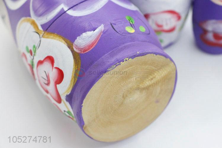 Portable 5Pcs/Set Babushka Matryoshka Gifts Hand Paint Doll Toys for Children