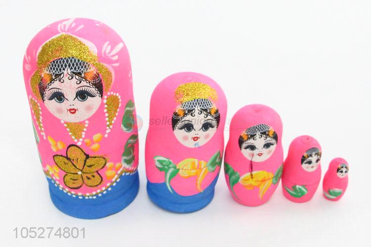 Best Low Price 6Pcs/Lot New Baby Toy Wooden Nesting Dolls