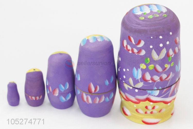 New Arrival Supply 5Pcs/Set Abushka Matryoshka Gifts Hand Paint Doll Toys